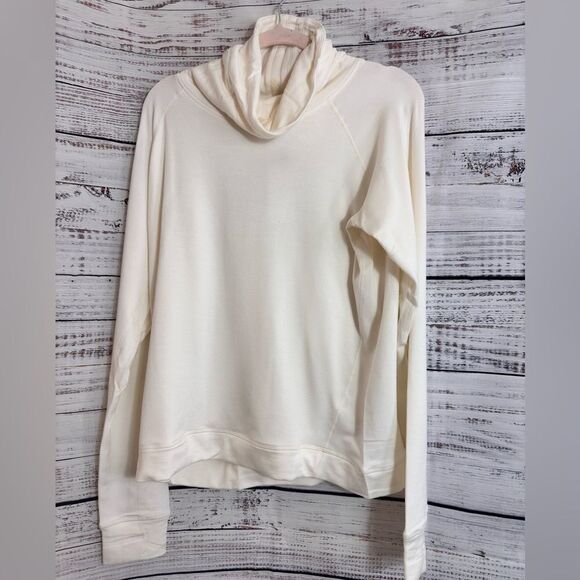Alala Fleece Pullover Sweatshirt Womens Size Large Bone Funnel Neck pullover - Picture 4 of 15